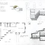 Floor plan, section and site plan