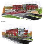 Proposed Mixed use building perspectives