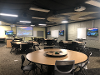 The TEAL classroom offers students and professors a learning environment where the lectern is replaced with centralized projection and document camera system.