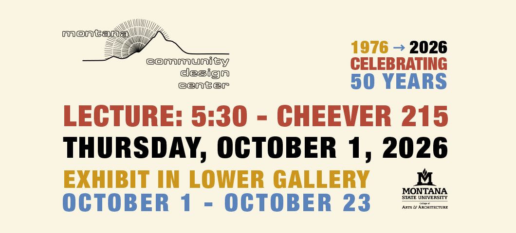 CDC celebrates 50 years of community design. Lecture Thursday, October 1st at 5:30  p.m. in Cheever 215. Exhibit in Lower Gallery October 1st through 23rd.