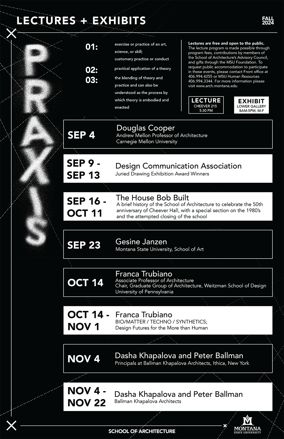 Fall '24 Lecture Series Promotional Poster